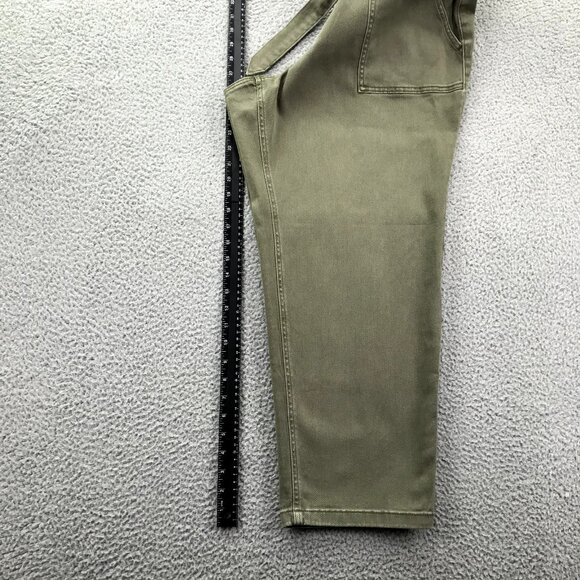 CATO Est. 1946 Womens Size 20W Green High Rise Belted Straight Ankle Jeans NEW - Picture 15 of 16